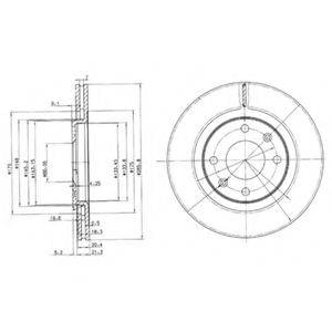 DELPHI BG2387 Тормозной диск