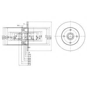 DELPHI BG2389 Тормозной диск