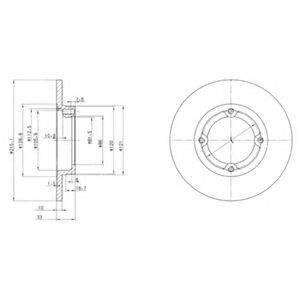 DELPHI BG2400 Тормозной диск