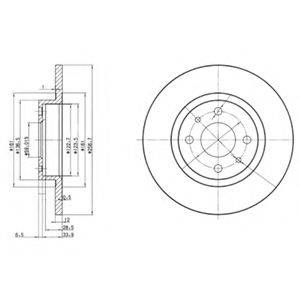 DELPHI BG2411 Тормозной диск