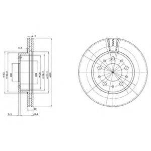 DELPHI BG2425 Тормозной диск