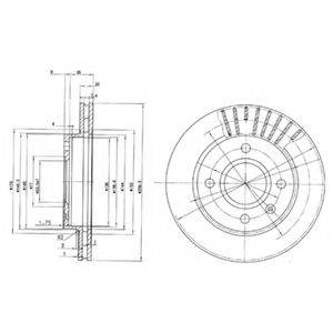 DELPHI BG2440 Тормозной диск