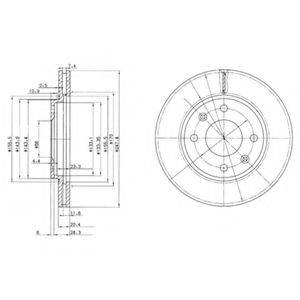 DELPHI BG2444 Тормозной диск