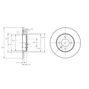 DELPHI BG2454 Тормозной диск