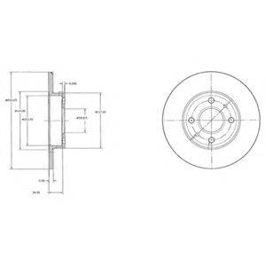 DELPHI BG2458 Тормозной диск