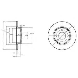 DELPHI BG2466 Тормозной диск