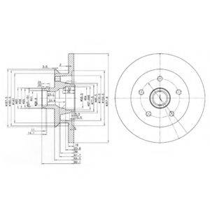 DELPHI BG2468 Тормозной диск