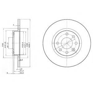 DELPHI BG2496 Тормозной диск