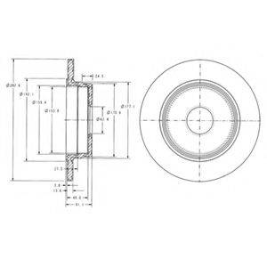 DELPHI BG2510 Тормозной диск