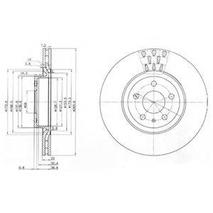 DELPHI BG2512 Тормозной диск