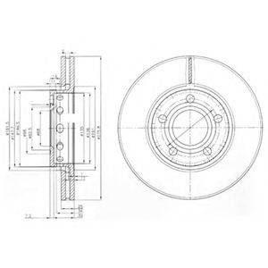 DELPHI BG2518 Тормозной диск