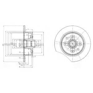 DELPHI BG2571 Тормозной диск