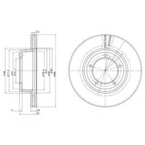 DELPHI BG2612 Тормозной диск