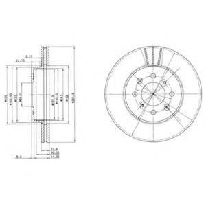 DELPHI BG2615 Тормозной диск