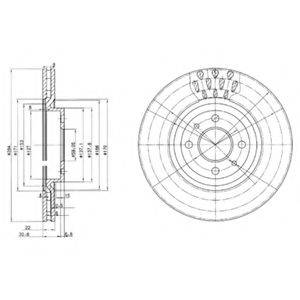 DELPHI BG2617 Тормозной диск