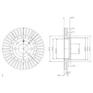 DELPHI BG2636 Тормозной диск