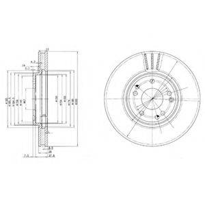 DELPHI BG2675 Тормозной диск