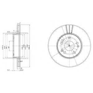 DELPHI BG2677 Тормозной диск