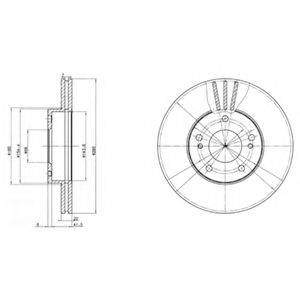 DELPHI BG2682 Тормозной диск