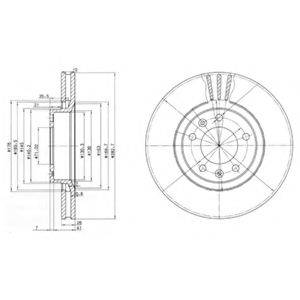 DELPHI BG2688 Тормозной диск