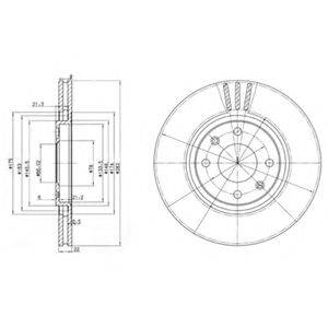 DELPHI BG2690 Тормозной диск