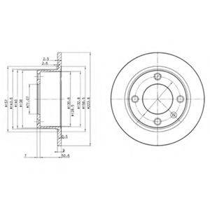 DELPHI BG2691 Тормозной диск