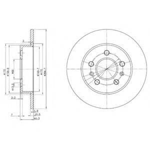 DELPHI BG2696 Тормозной диск