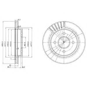 DELPHI BG2700 Тормозной диск