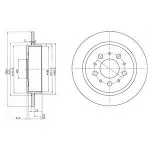 DELPHI BG2718 Тормозной диск