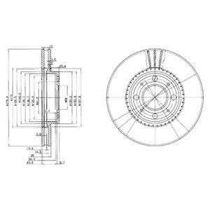 DELPHI BG2720 Тормозной диск