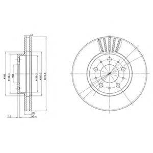 DELPHI BG2841 Тормозной диск