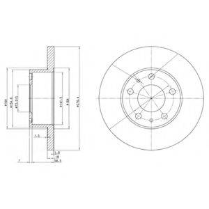 DELPHI BG2845 Тормозной диск