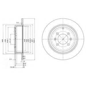 DELPHI BG2873 Тормозной диск