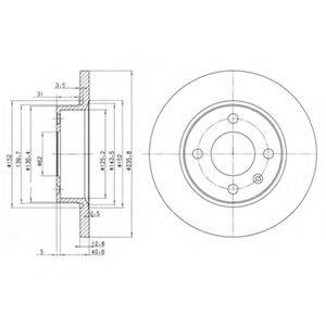 DELPHI BG2910 Тормозной диск