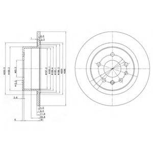 DELPHI BG2986 Тормозной диск