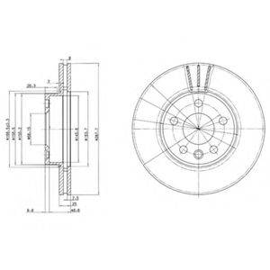 DELPHI BG3025 Тормозной диск