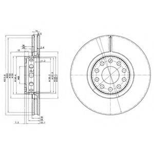DELPHI BG3033 Тормозной диск