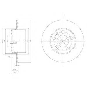 DELPHI BG3034 Тормозной диск