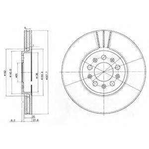 DELPHI BG3035 Тормозной диск