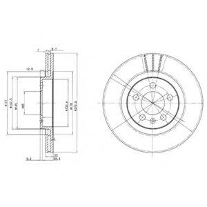 DELPHI BG3036 Тормозной диск