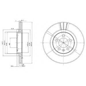 DELPHI BG3036 Тормозной диск