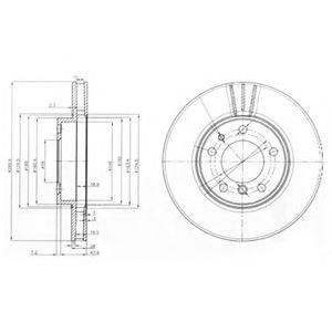 DELPHI BG3037 Тормозной диск