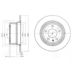 DELPHI BG3038 Тормозной диск