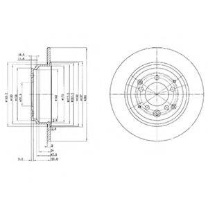 DELPHI BG3060 Тормозной диск