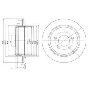 DELPHI BG3073 Тормозной диск
