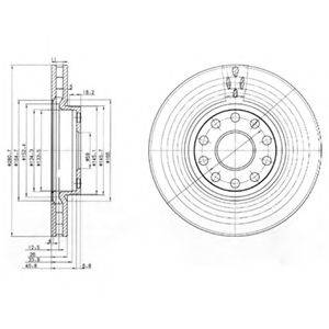 DELPHI BG3078 Тормозной диск