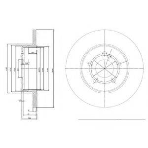 DELPHI BG3089 Тормозной диск