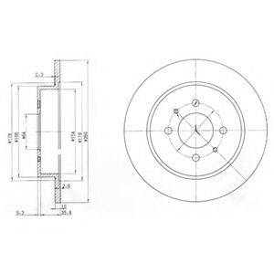 DELPHI BG3102 Тормозной диск