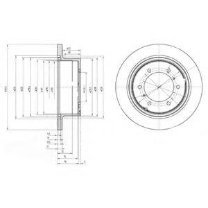 DELPHI BG3105 Тормозной диск