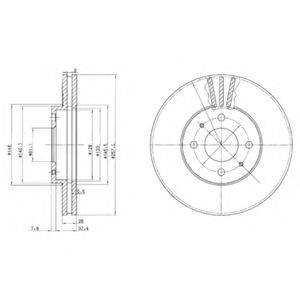 DELPHI BG3124 Тормозной диск